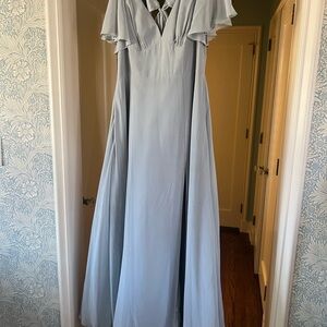 Azazie Light Blue Maxi Dress